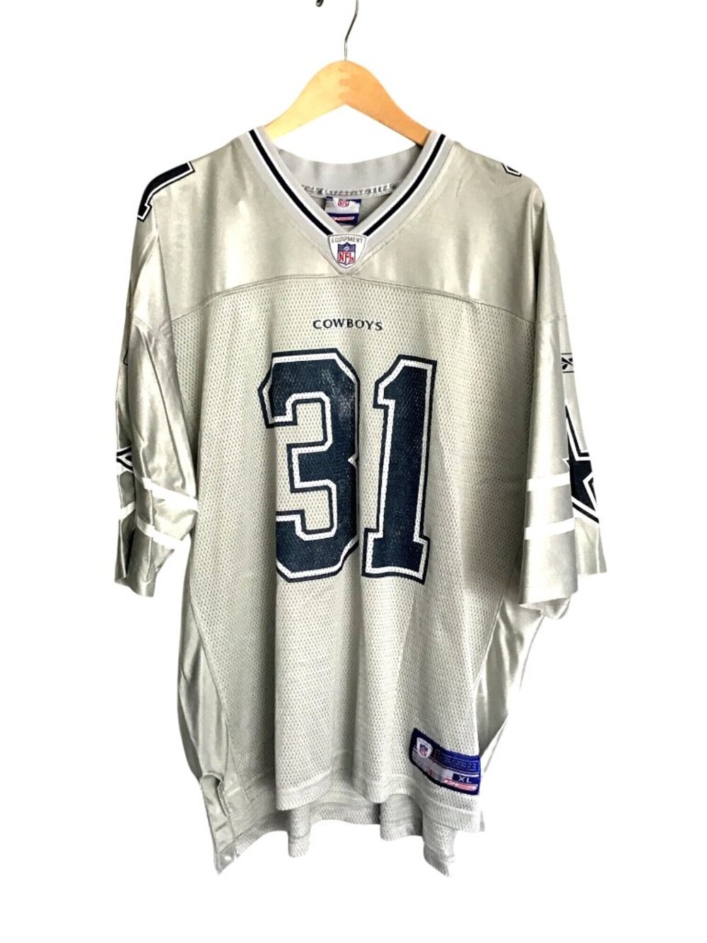 REEBOK- NFL DALLAS COWBOYS GREY #31 R. WILLIAMS ON-FIELD JERSEY SIZE X-LARGE